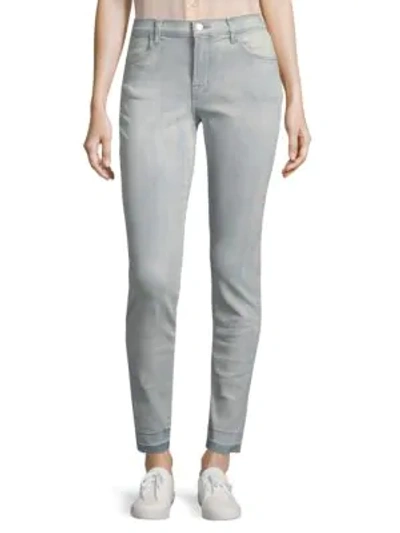 J Brand Mid-rise Super Skinny Jeans In Blurred