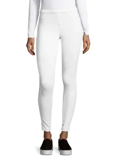 Hue Blended Cotton Leggings In White