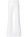 Max Mara Flared Trousers In White