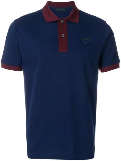Prada Embroidered Patches Polo Shirt