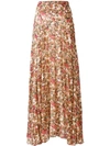 Isabel Marant Ferone Floral Print Skirt In Red