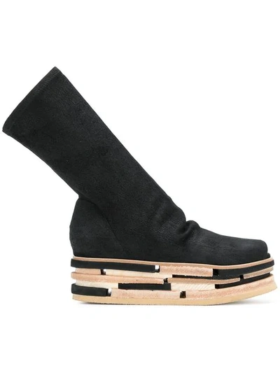 Rick Owens Lego Sock Ankle Boots In Black