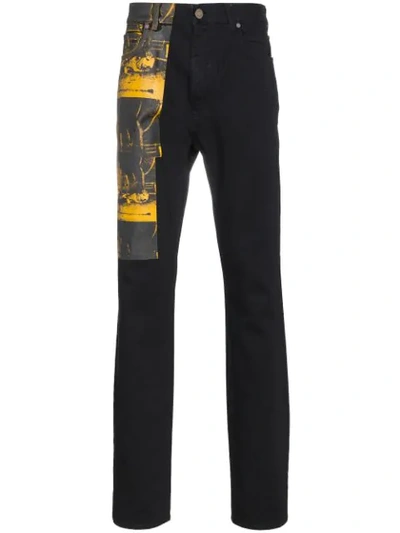 Calvin Klein 205w39nyc Calvin Klein X Andy Warhol Car Crash Print Jeans In  Black | ModeSens