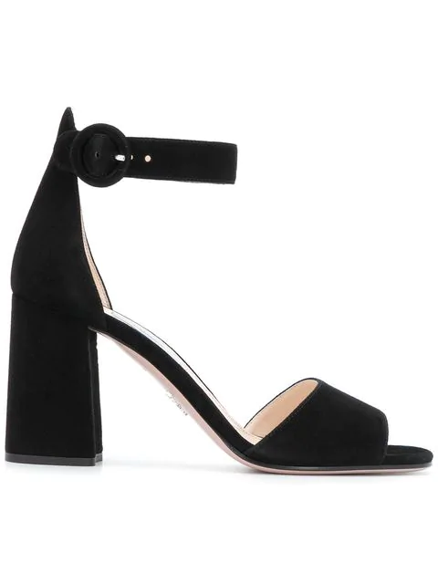 Prada High Block Heel Sandals | ModeSens