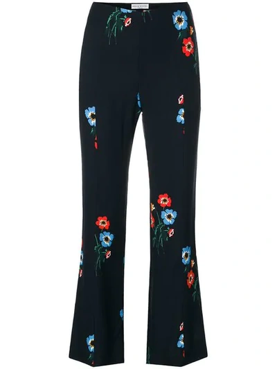 Sonia By Sonia Rykiel Floral Print Flared Trousers In Blue