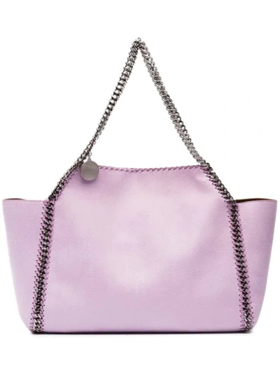 Stella Mccartney Purple Reversible Falabella Shoulder Bag In Pink