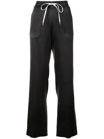 Amiri Wide Leg Track Pants In Black