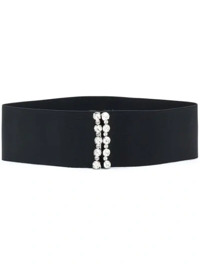 Ca&lou Crystal Embellished Waist Belt - Black