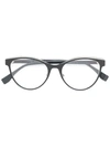 Fendi Eyewear Round Frame Glasses - Black