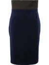 Aganovich Fitted High-waist Skirt In Blue