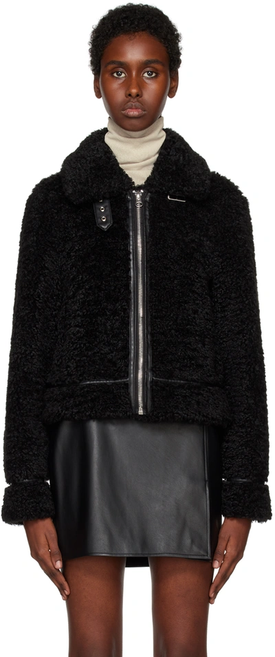 Stand Studio Black Audrey Faux-fur Jacket