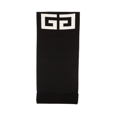 Pre-owned Givenchy Logo 4g Wool Scarf 'black/white'