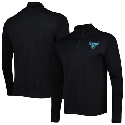 Levelwear Black Chicago Bulls Nano Engineered Knit Fabric Quarter-zip Jacket