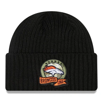 New Era Kids' Youth  Black Denver Broncos 2022 Salute To Service Knit Hat