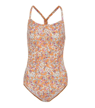 Isabel Marant Étoile Seeley Printed Swimsuit In Orange
