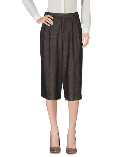 Liu •jo Woman Cropped Pants Dark Brown Size 4 Wool, Polyester, Polyamide