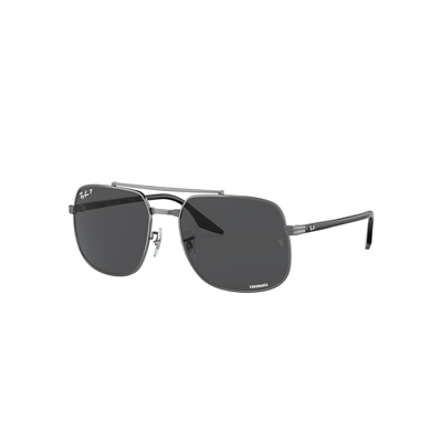 Ray Ban Rb3699 Sonnenbrillen Schwarz Fassung Grau Glas Polarisiert 59-18 In Dunkelgrau