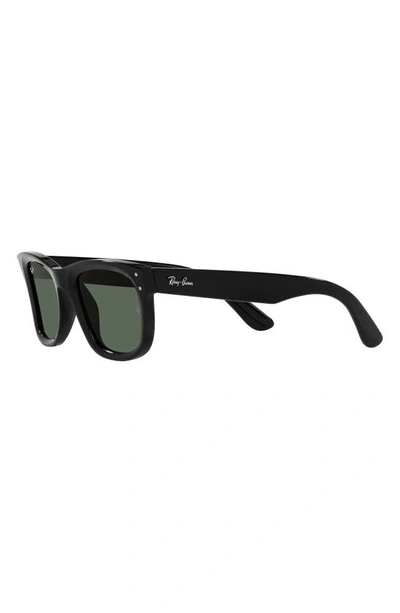 Ray Ban Sunglasses Unisex Mega Wayfarer - Black Frame Green Lenses Polarized 51-21