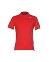 K-way Vincent Contrast Stretch Polo In Red