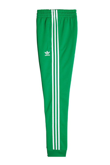 bright green sweatpants