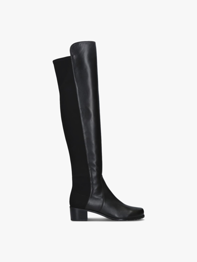 Stuart Weitzman Reserve Leather Boots In Black