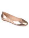 Journee Collection Comfort Kavn Flat In Gold