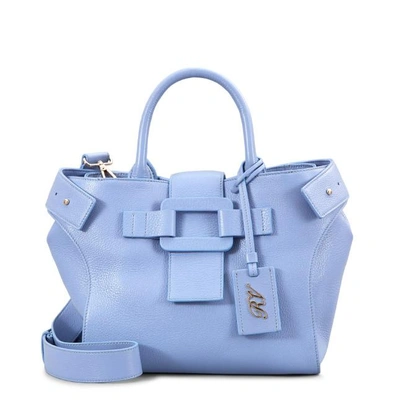 Roger Vivier Small Pilgrim De Jour In Light Blue