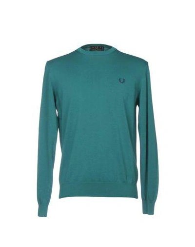 Fred Perry Sweater In Dark Green