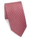 Ferragamo Silk Oyster With Pearl Tie In Red