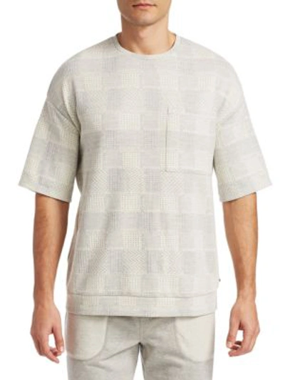 Madison Supply Knit Fairisle Shirt In Grey