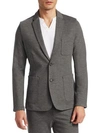 Saks Fifth Avenue Modern Sneak Suit Jacket In Charcoal