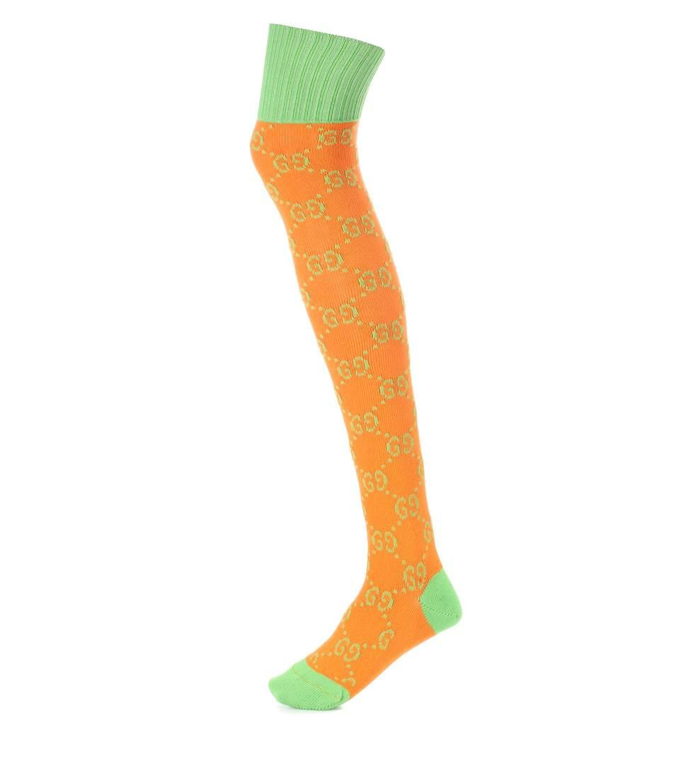 orange gucci socks