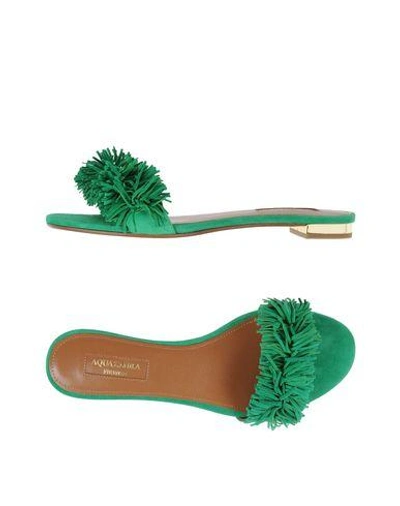 Aquazzura Sandals In Green