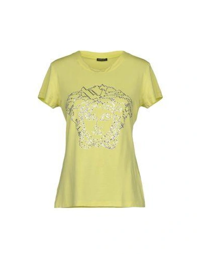 Versace T-shirts In Acid Green