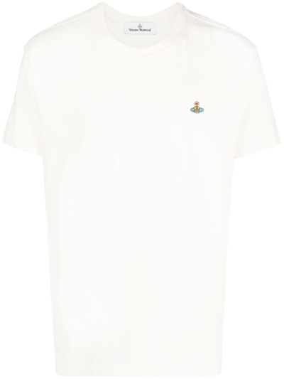 Vivienne Westwood Orb T-shirt With Logo In White