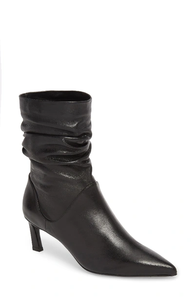 Stuart Weitzman Demibenatar Nutwiggy Slouched Bootie In Black