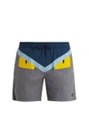 Fendi Bag Bugs Straight-leg Swim Shorts In Grey Multi