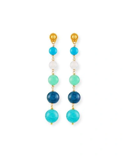 Dina Mackney Five Turquoise Drop Earrings