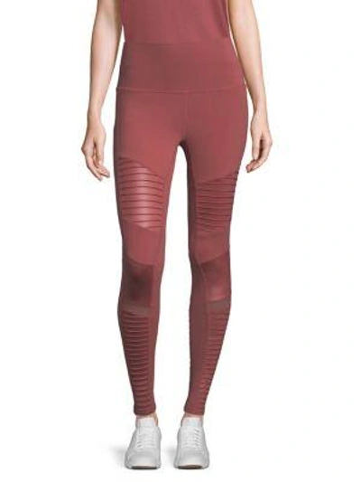 Alo Yoga High Waist Moto Leggings In Earth