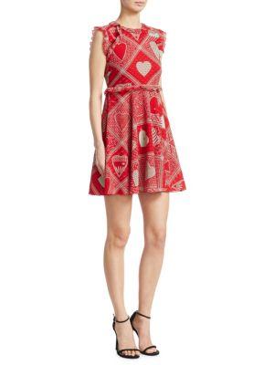 red valentino heart print dress