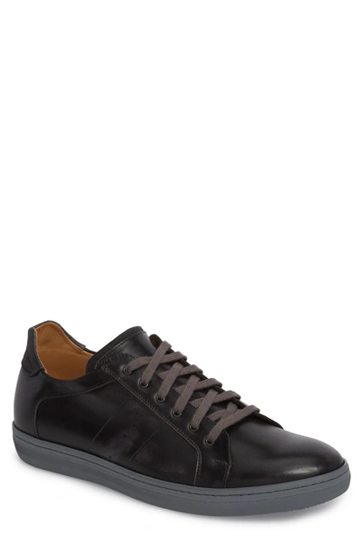 Mezlan Cuzco Sneaker In Graphite/ Black Leather