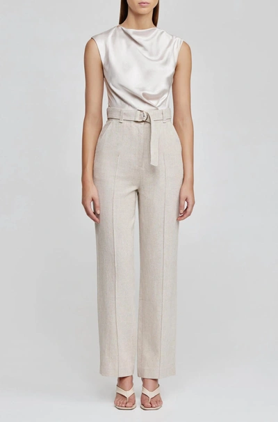 Acler Torres Pant In Oat In Taupe