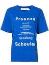 Proenza Schouler Pswl Care Label Cotton-jersey T-shirt In Blue
