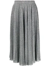 Philosophy Di Lorenzo Serafini Lurex Pleated Skirt In Metallic