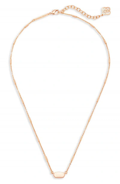 Kendra Scott Fern Pendant Necklace In Rose Gold