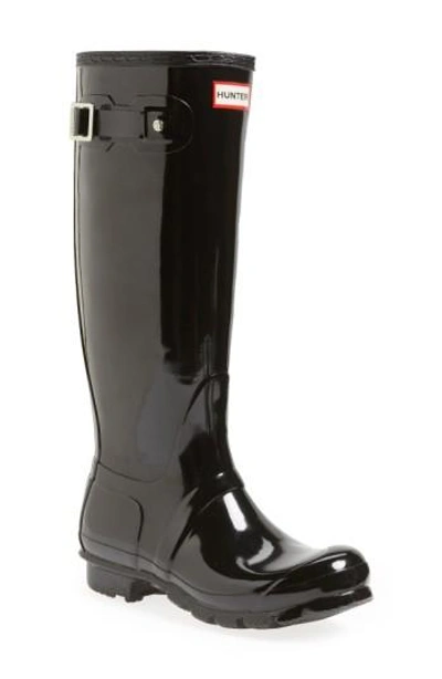 Hunter Original High Gloss Boot In Black Gloss