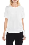 Vince Camuto Side Drawstring Rumple Blouse In New Ivory