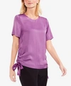 Vince Camuto Side Drawstring Rumple Blouse In Tulip