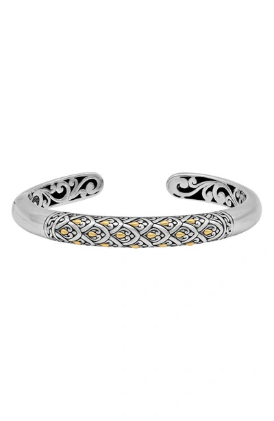 Devata 18k Gold & Sterling Silver Scale Cuff Bracelet In Silver-gold