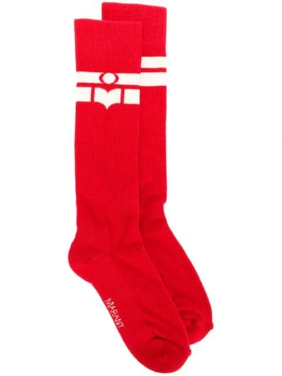 Isabel Marant Vibe Socks In Red